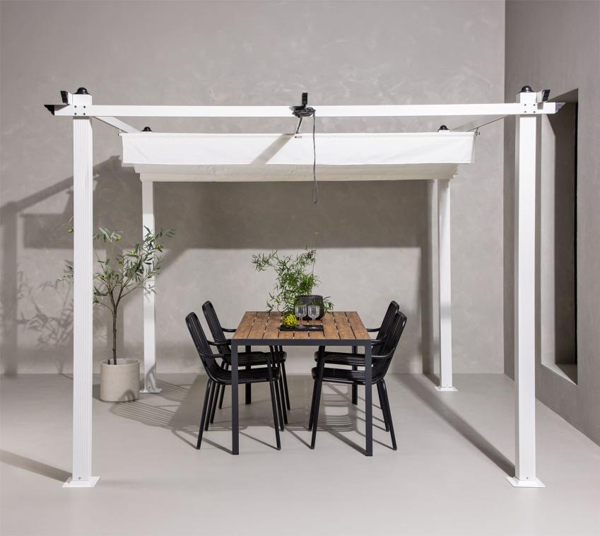 VENTURE HOME Lazio Pergola | Aluminium Terrassen Überdachung | 3x3 | weiß 