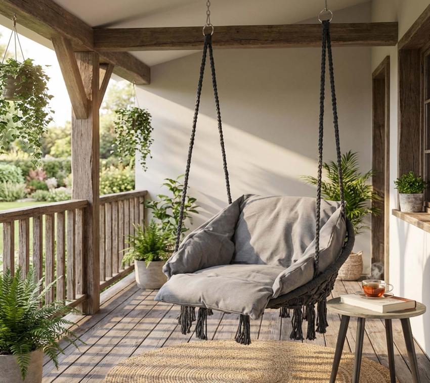 VENTURE HOME Hamtic | Outdoor Garten Hängesessel | grau  