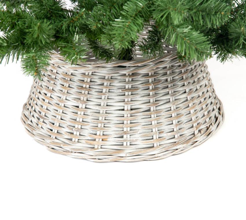 Westmann Rattan Weihnachtsbaum Rock Santa-2 | Hellgrau | Ø 65 cm 