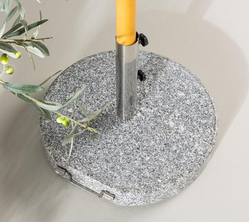 VENTURE HOME Granit Sonnenschirmständer Stathera | Rund| Dunkelgrau | Ø 50 cm 