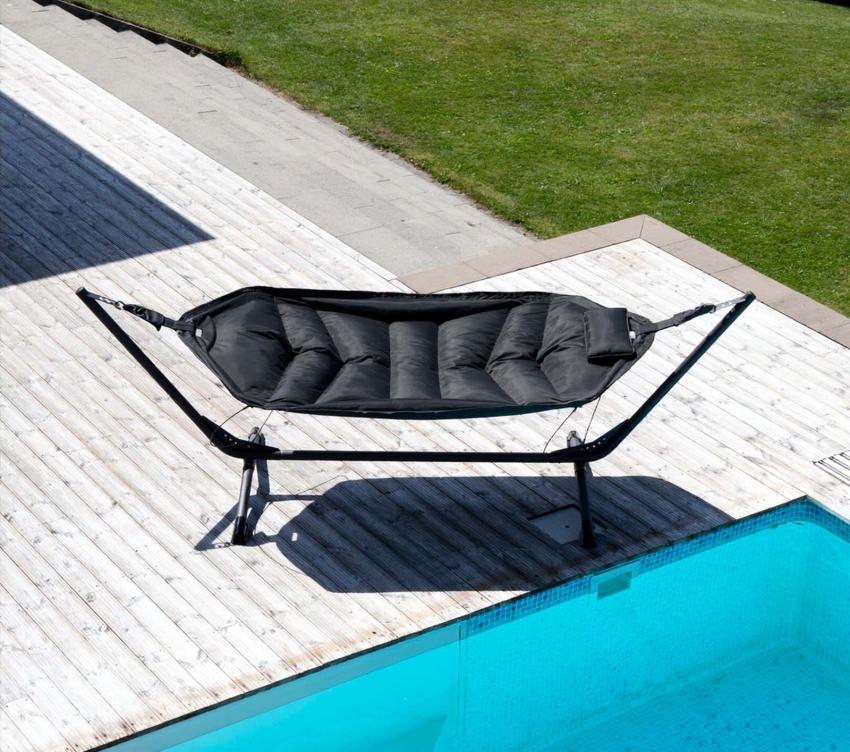 VENTURE HOME Nino | Outdoor Hängematte mit Gestell | schwarz 