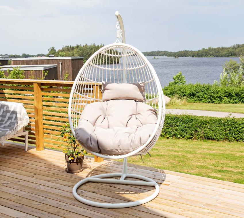VENTURE HOME Viga | Outdoor Hängesessel mit Gestell | weiß 