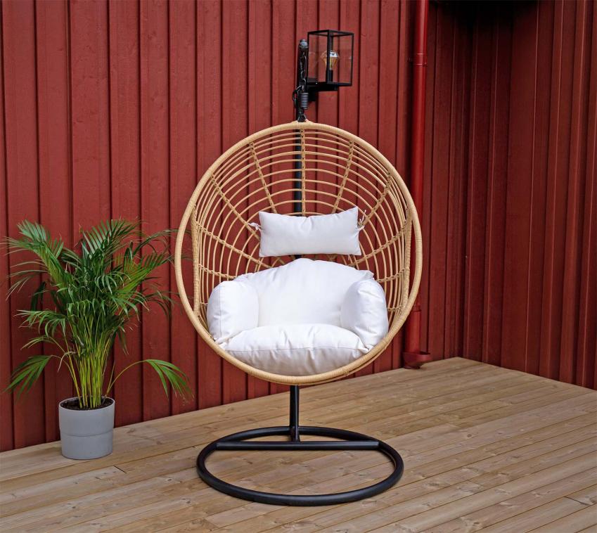 VENTURE HOME Viga | Outdoor Hängesessel mit Gestell | Natur 
