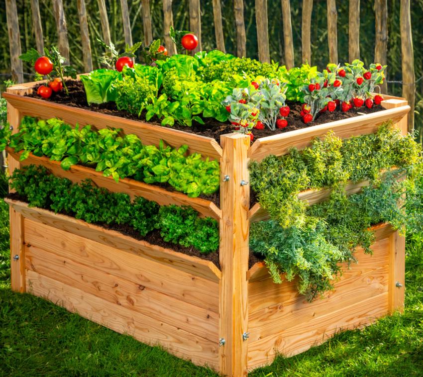 Westmann Lärchenholz Hochbeet Premium XXL | Natur | 125x91x73 cm 