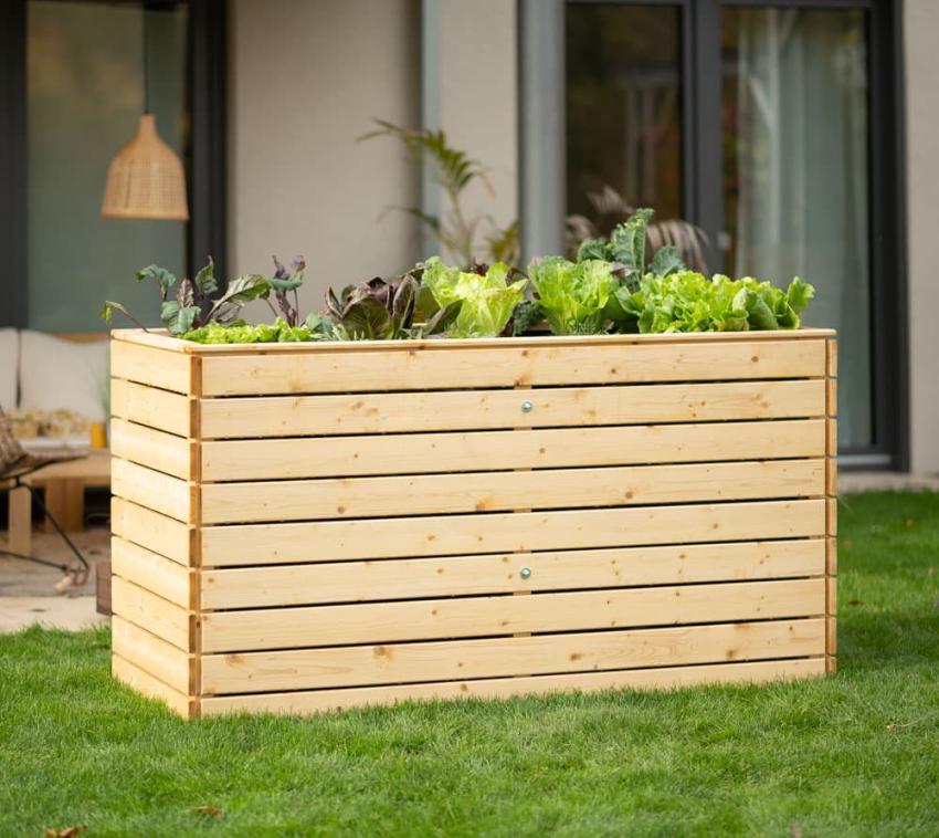 Westmann Holz Hochbeet Asket XL | Natur | 160x70x90 cm 