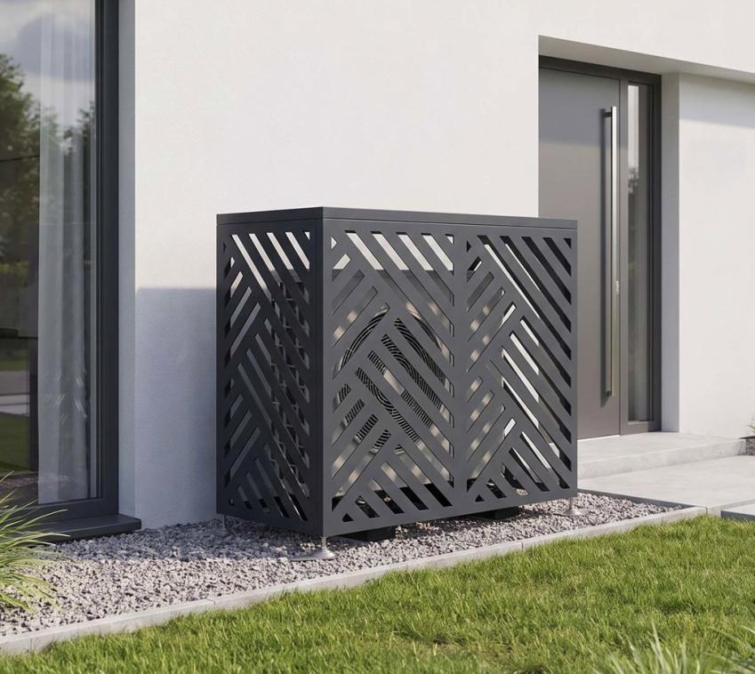 Westmann Tecto Linea S | Abdeckung für Wärmepumpe | Anthrazit | 100x50x97  