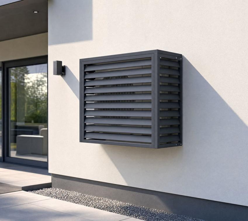 Westmann Boxa S | Abdeckung für Klimaanlage | Anthrazit | 100x50x92 cm 