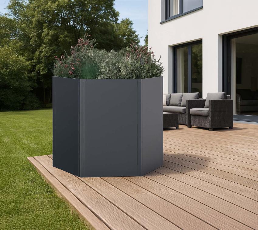 Westmann Varia 77 | Metall Hochbeet 6-eckig | Anthrazit 