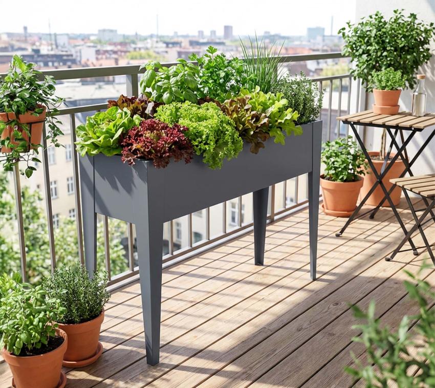 Westmann Vedura L | Metall Balkon Hochbeet | Anthrazit 