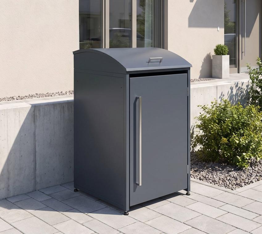 Westmann Metall Mülltonnenbox Moderna 1 | 1x240 L | Anthrazit | 83x72x135 cm 
