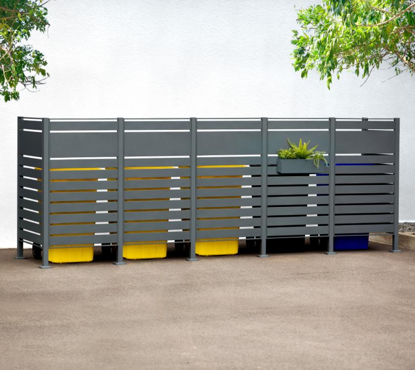 Westmann Metall Sichtschutz Planum 5 | Anthrazit | 400x90x150 cm 