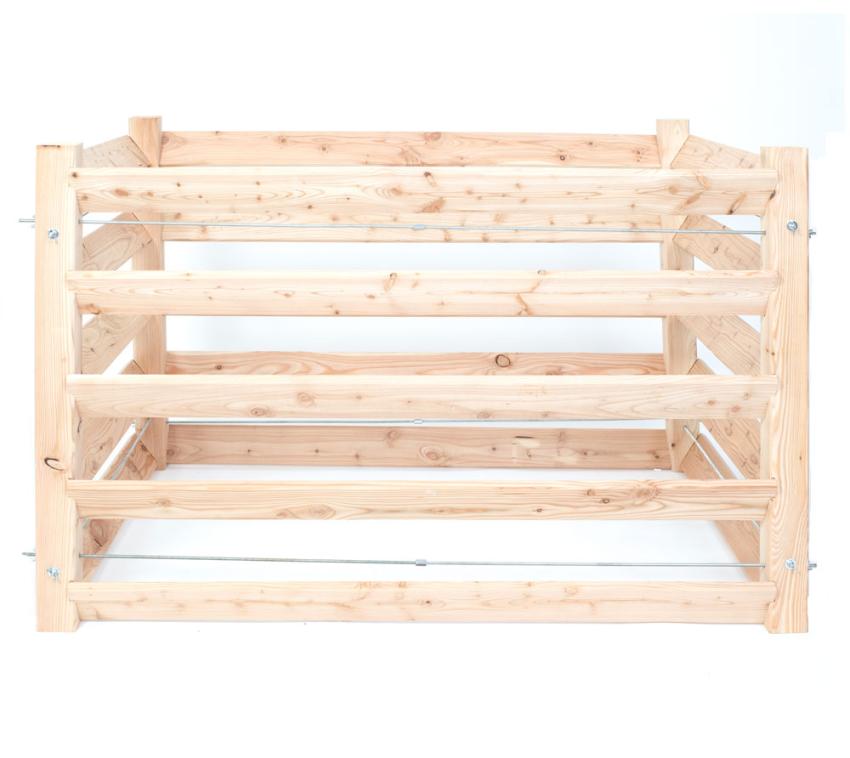 B-WARE Westmann Holz Komposter Konni L | Lärchenholz | Natur | 100x130x80 cm 