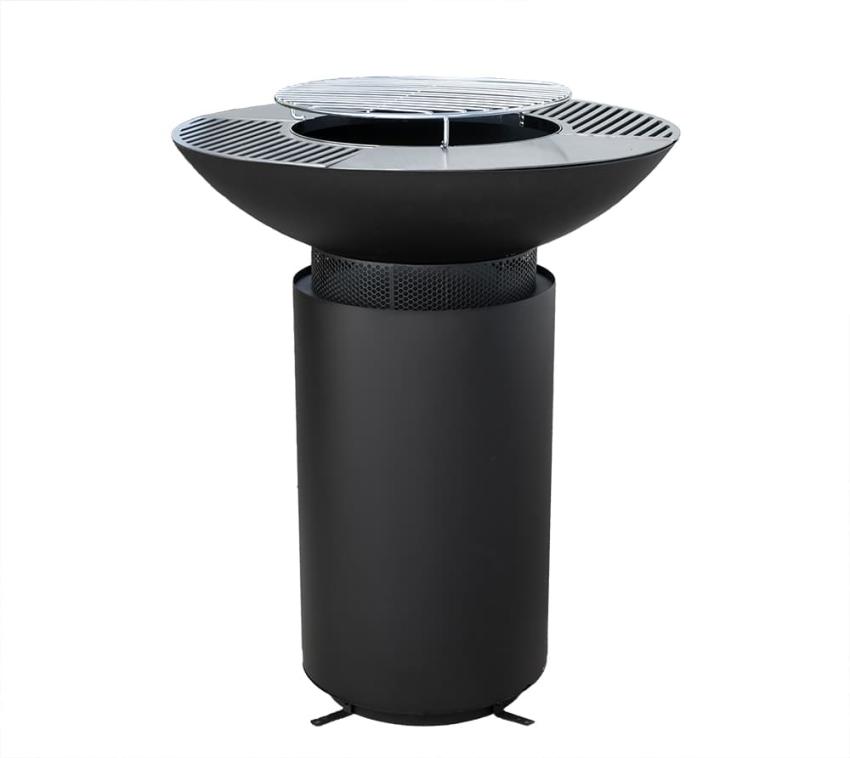 B-WARE Westmann Stahl Grill Feuerschale Feuerstelle | Schwarz | 75x75x94 cm 