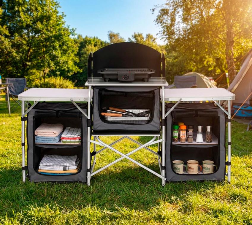 Westmann Redwood M | mobile Campingküche faltbar | Aluminium 