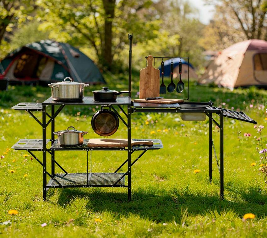 Westmann Elmwood | mobile Campingküche faltbar | Aluminium 