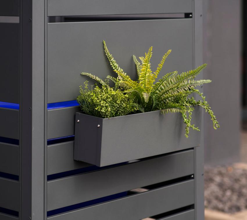 Westmann Metall Blumenkasten Planum | Anthrazit | 50x12x16 cm 