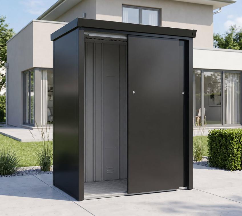 WESTMANN SIGNATURE Agilo Set 130 | Metall Gartenschrank mit Boden | 133x94x181 cm 