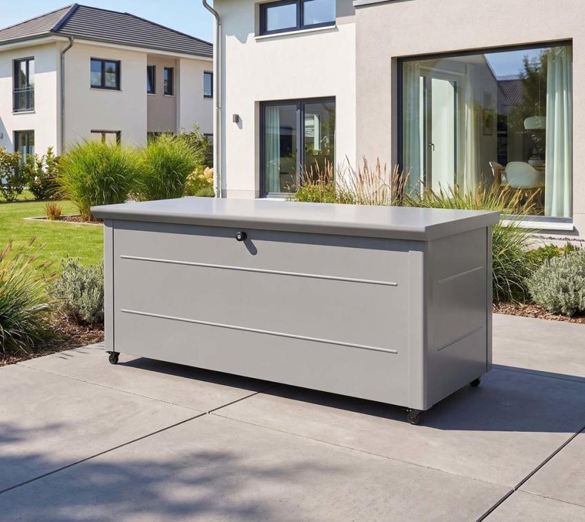 WESTMANN SIGNATURE Condo | Metall Gartenbox 512 L | Silbergrau | 1,5x0,7 m 
