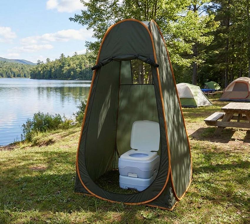 Westmann Toilettenzelt Harlow | mobiles Duschzelt & Umkleidezelt | 120x120x200 cm 