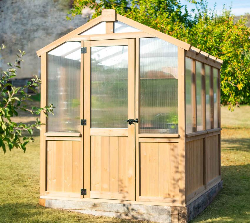 Westmann Holz Gewächshaus Paul | Braun | 238x204x236 cm 