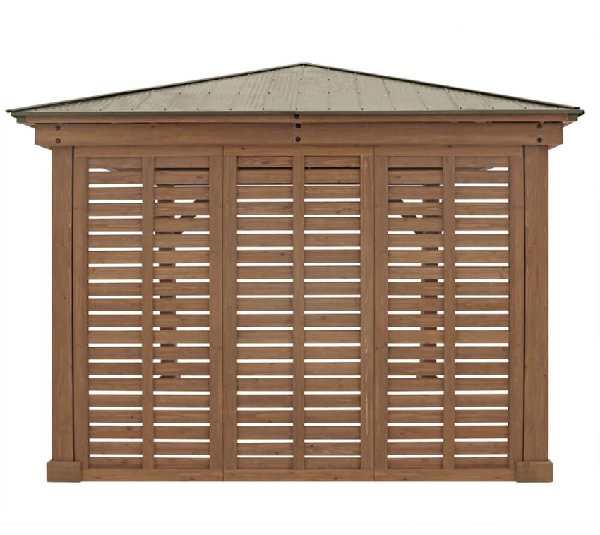 Westmann Holz Seitenwand für Pavillon Devon | Natur | 8x298x232 cm 