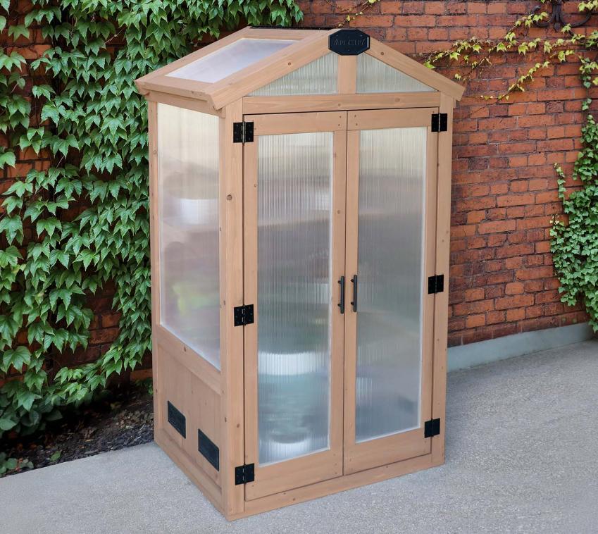 Westmann Gaia | Gewächshausschrank | Holz Balkongewächshaus | 1x1 m  