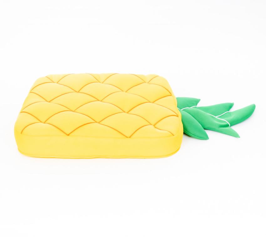Westmann Stoff Schwimminsel Ananas | Gelb | 68x130x13 cm 