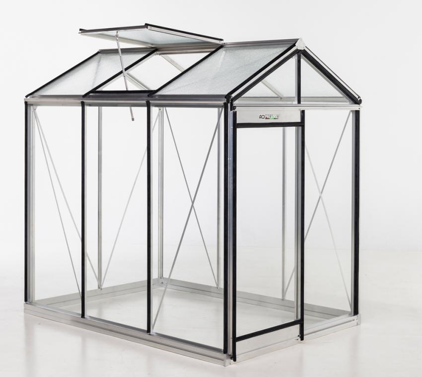 ACD Glas Gewächshaus Piccolo P04 | Silber | 298x159x221 cm 