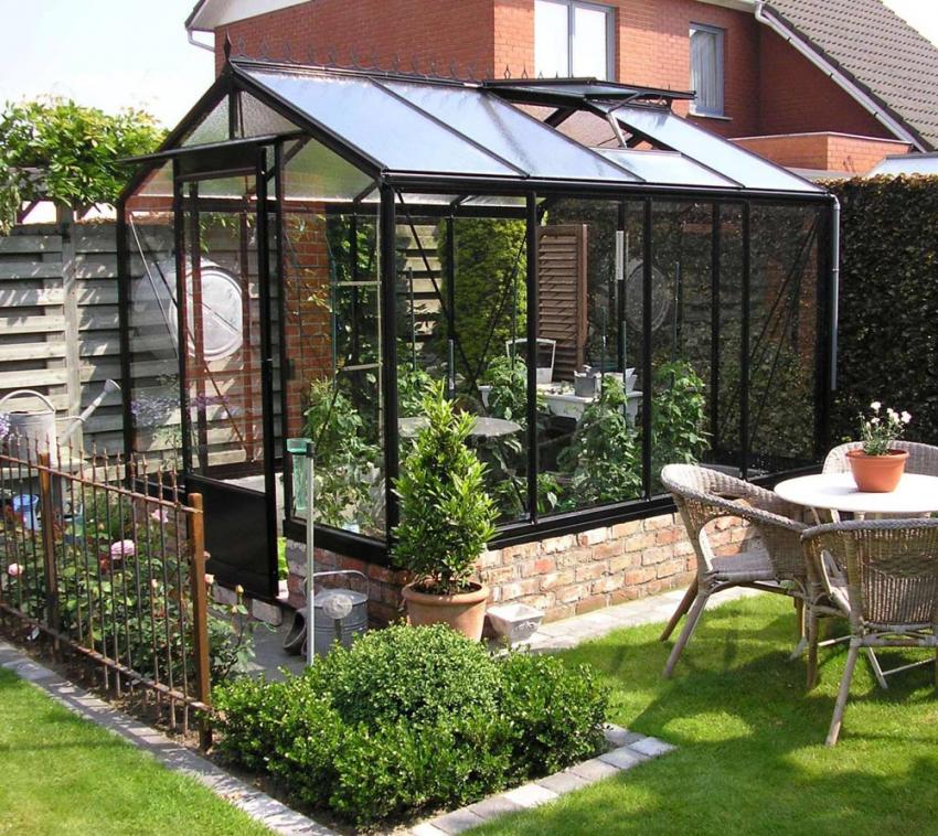ACD Glas Gewächshaus R204H-B-Plus | Silber | 298x232x259 cm 
