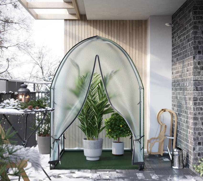 Biogreen Foliengewächshaus Icedome | Weiß | 120x120x183 cm 