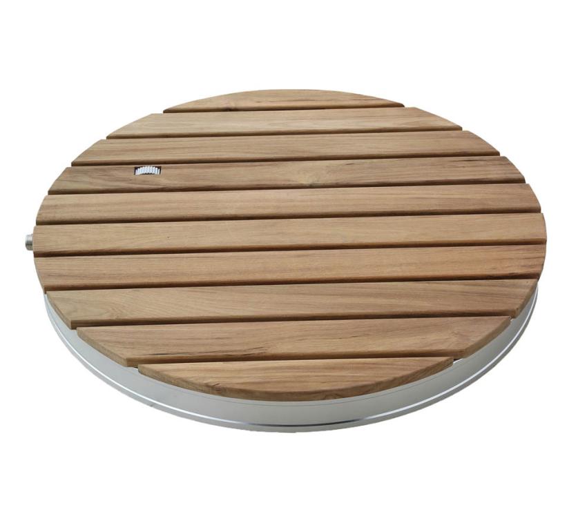 Westmann Bodendusche Fontana rund | Teakoptik | 70x8 cm rund