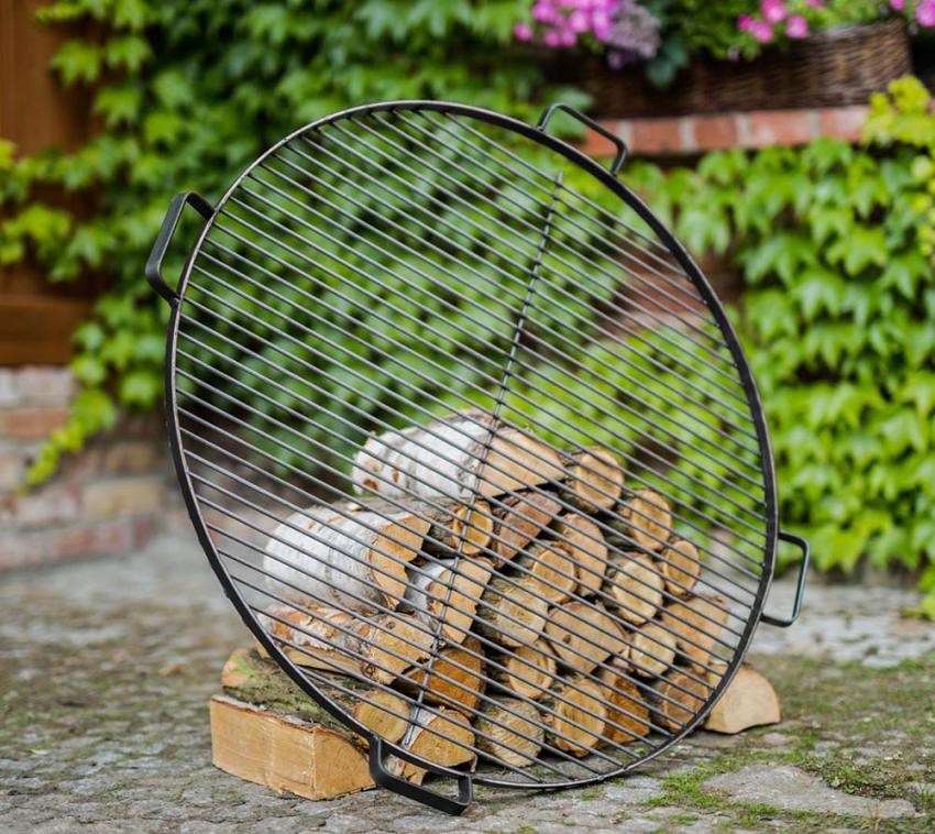 CookKing Stahl Grillrost | inkl. 4 Griffen | Zubehör für Feuerschalen | Ø 80 cm 