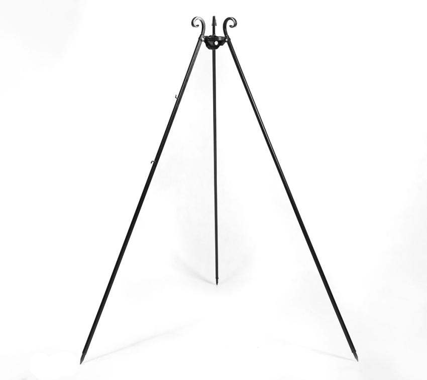 CookKing Stahl Schwenkgrill | Dreibein + Kettenset | Schwarz | 180 cm 