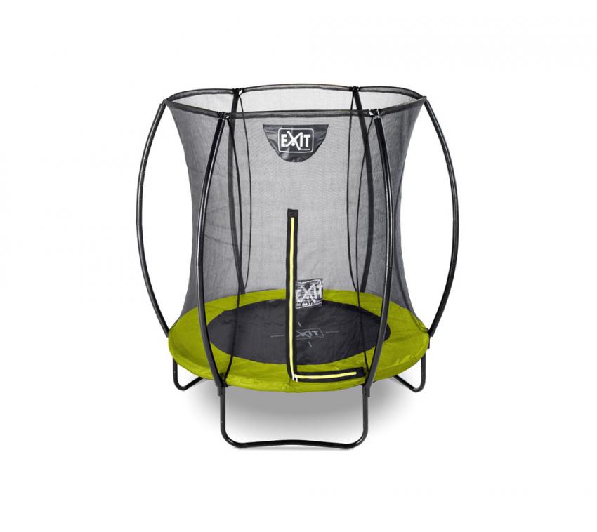 Exit Stahl Trampolin Silhouette inkl. Sicherheitsnetz grün rund Ø 183 cm