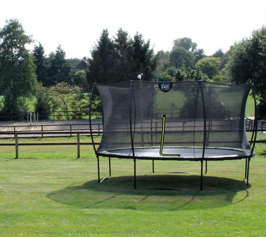 Exit Stahl Trampolin Silhouette | Schwarz | 256 cm Ø 305 cm