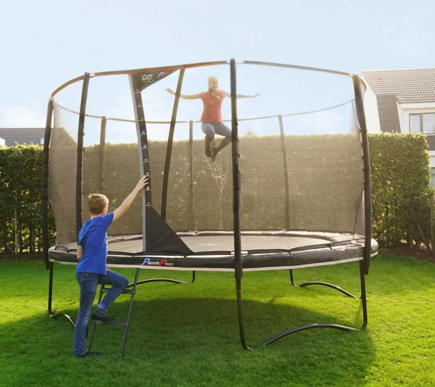Exit Stahl Trampolin PeakPro | Schwarz | Ø 305 cm