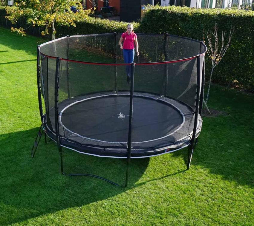 Exit Stahl Trampolin PeakPro | Schwarz | Ø 366 cm