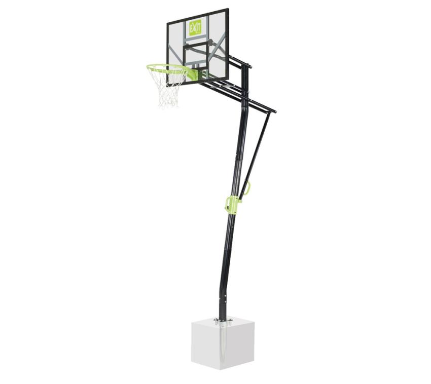 Exit Basketballkorb Galaxy | Bodenmontage | Schwarz, Weiß, Grün | 163x112 cm 