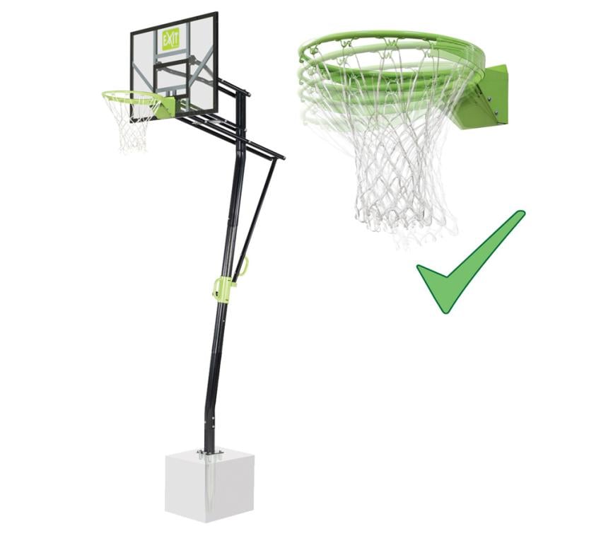 Exit Basketballkorb Galaxy | Bodenmontage | Schwarz, Weiß, Grün | 163x112 cm 