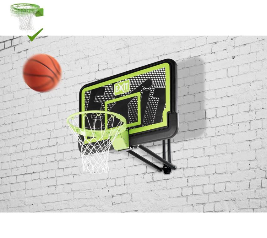Exit Basketballkorb Galaxy Black Edition | Wandmontage | Schwarz | 126x112x108 cm 