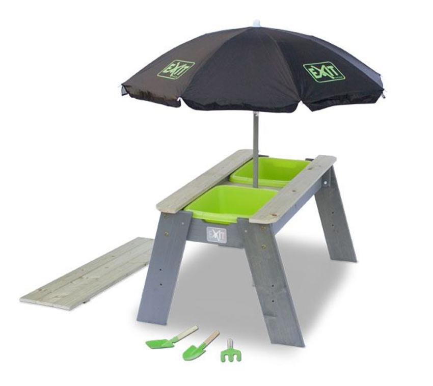 Exit Holz Wasser Matsch Tisch Aksent Deluxe L grau 69x94x50 cm 