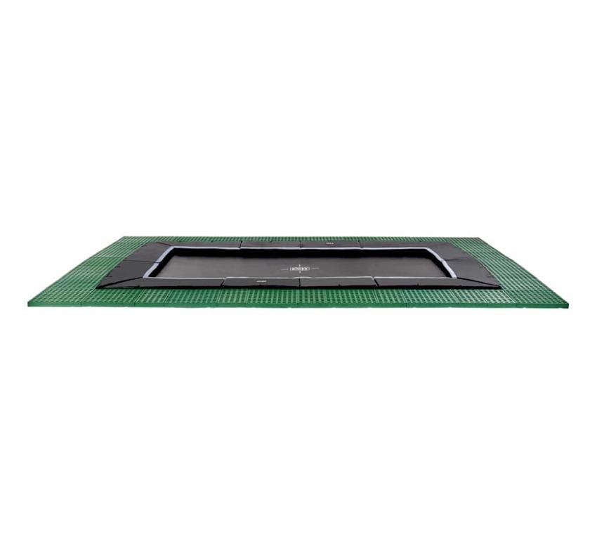 Exit Bodentrampolin Dynamic Groundlevel rechteckig | Schwarz | 244x427 cm