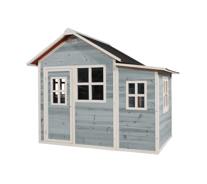 Exit Holz Spielhaus Loft 150 | Blau | 188x149x159 cm 