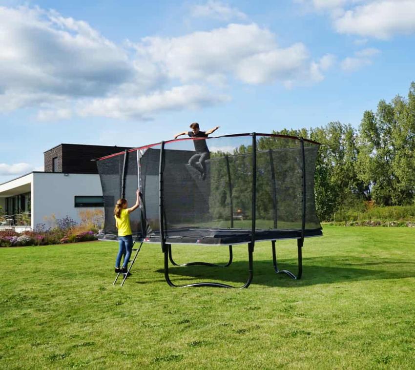 Exit Stahl Trampolin PeakPro | Schwarz | 275x458 cm