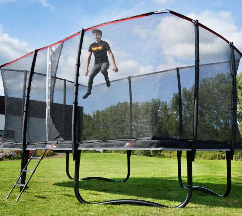 Exit Stahl Trampolin PeakPro | Schwarz | 305x519 cm