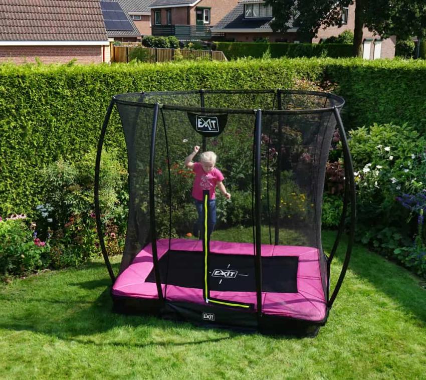 Exit Bodentrampolin Silhouette | Rosa | 153x214 cm