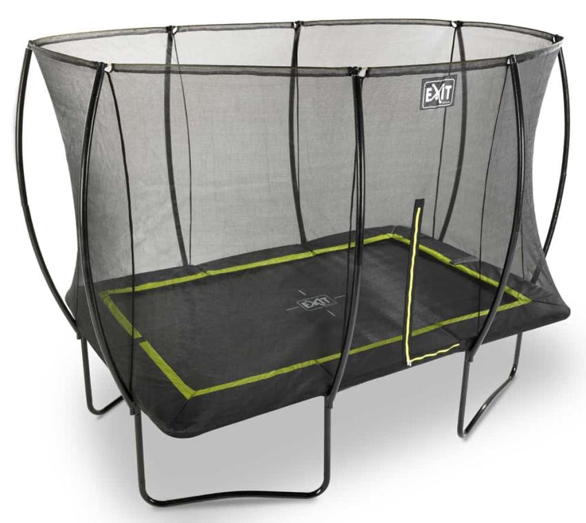 Exit Stahl Trampolin Silhouette inkl. Sicherheitsnetz schwarz 214x305 cm