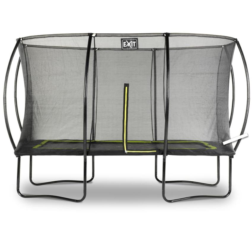 Exit Stahl Trampolin Silhouette inkl. Sicherheitsnetz schwarz rechteckig 244x366 cm