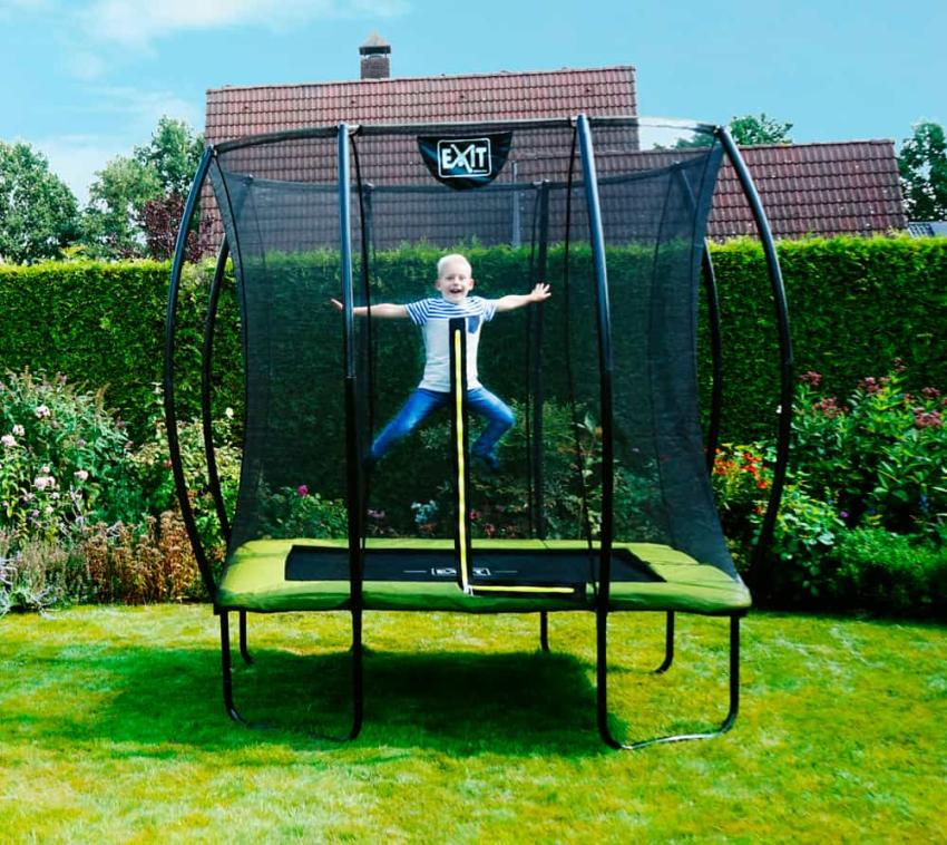 Exit Stahl Trampolin Silhouette | Lime | 153x214 cm