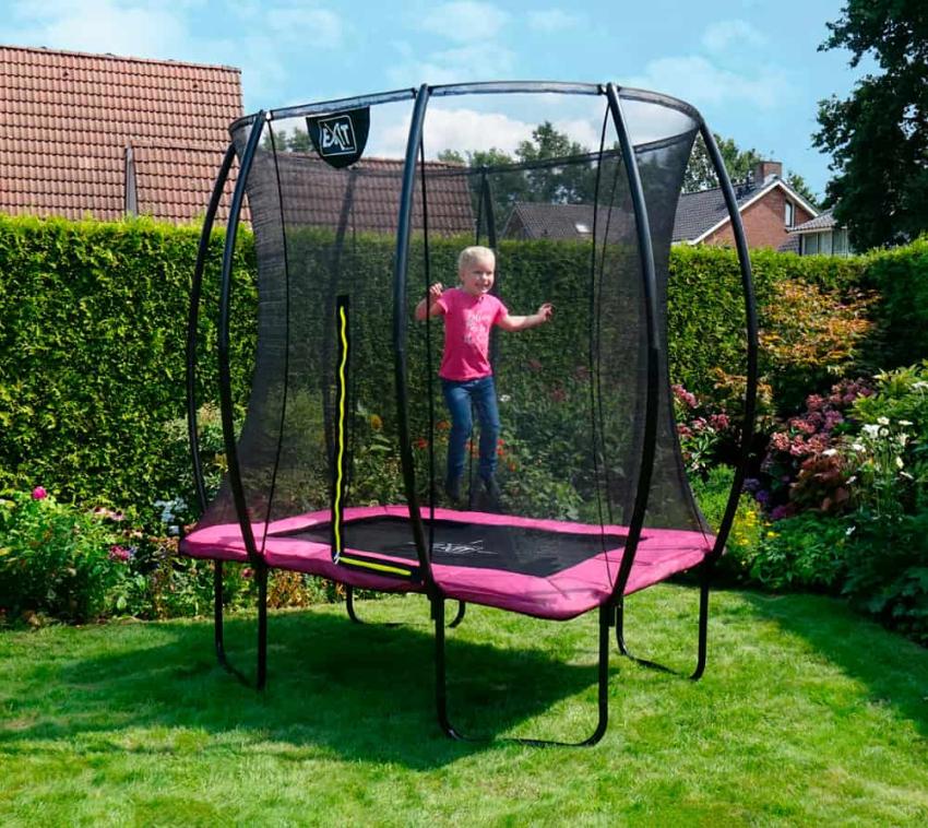 Exit Stahl Trampolin Silhouette | Rosa | 153x214 cm